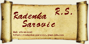 Radenka Šarović vizit kartica